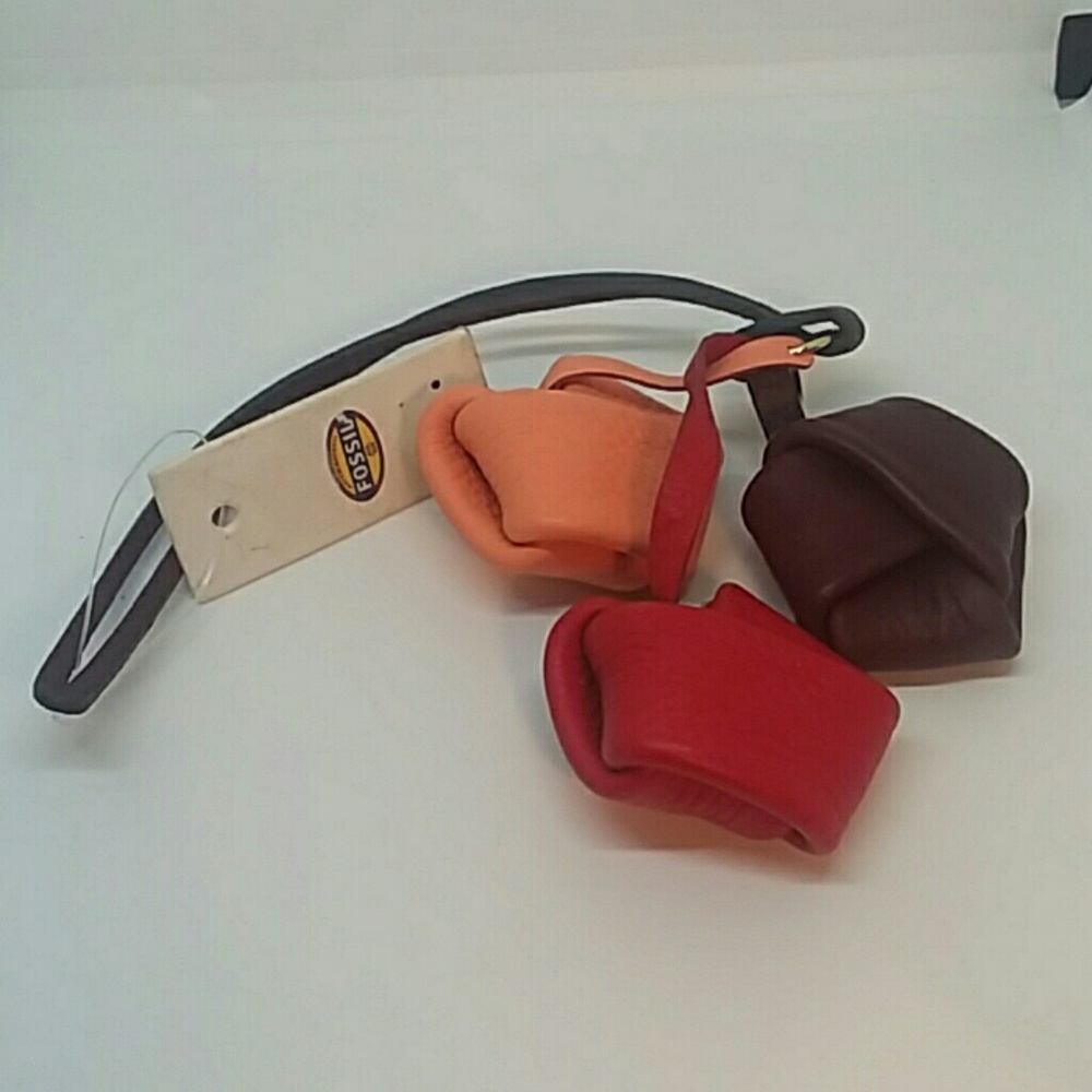 NWT FOSSIL LEATHER PURSE CHARM